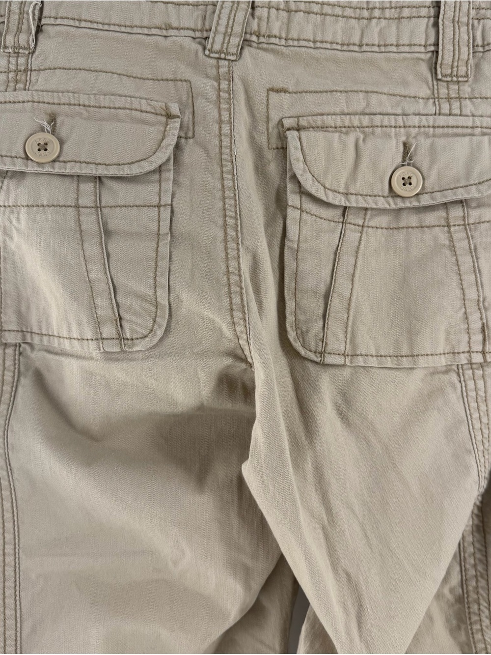 Aeropostale Y2K Convertible Cargo Hiking Pants Khaki 7/8R Gorpcore Utility - Picture 9 of 15